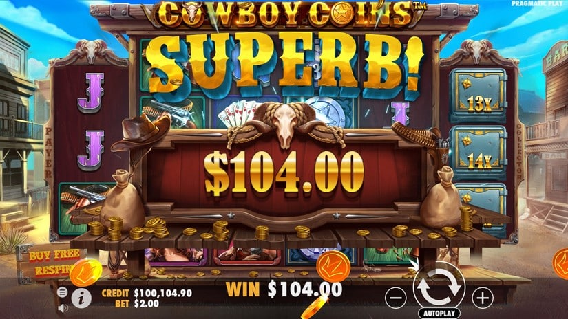 Cowboy Coins slot screen 3