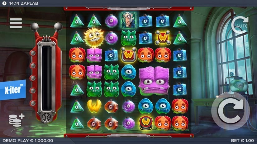 ZapLab slot screen 1