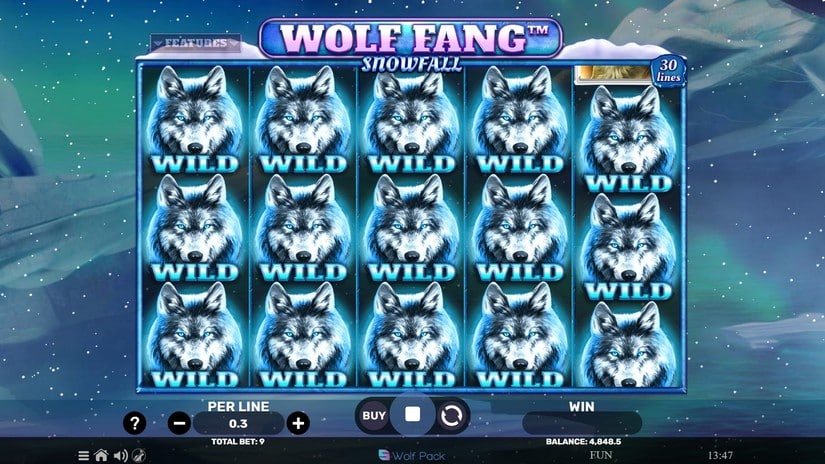 Wolf Fang Snowfall slot screen 5