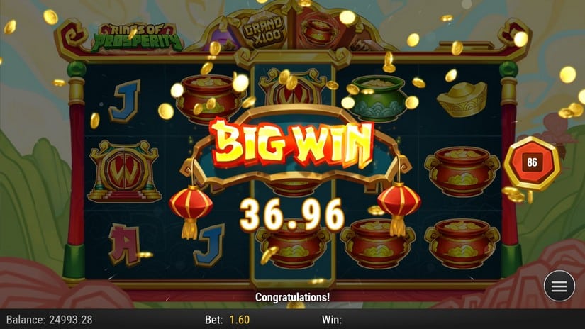 Rings of Prosperity slot screen 4