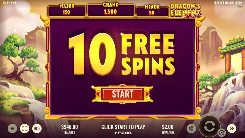 Dragon’s Element Deluxe slot screen 3