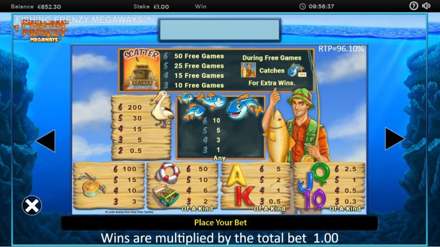 Fishin’ Frenzy Megaways slot screen 2