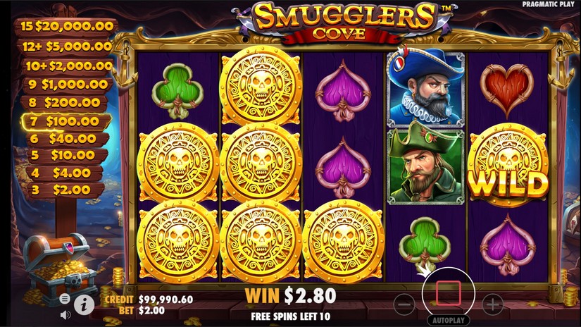 Smugglers Cove slot screen 4