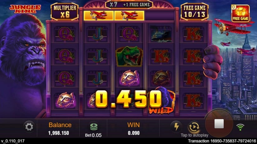 Jungle King slot screen 4