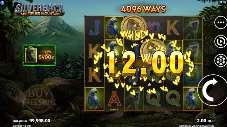 Silverback Multiplier Mountain slot screen 2