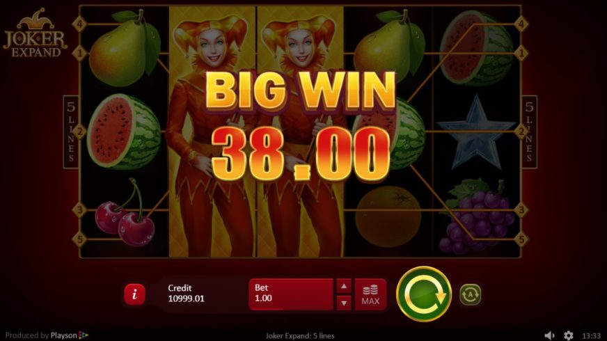 Joker Expand: 5 lines slot screen 4