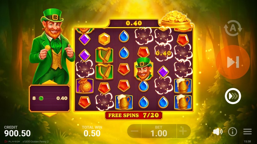 x1000 Golden Penny 2 slot screen 5