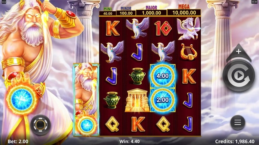 Wild Link Zeus slot screen 2