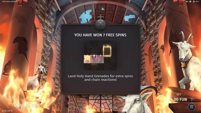 Holy Hand Grenade slot screen 3