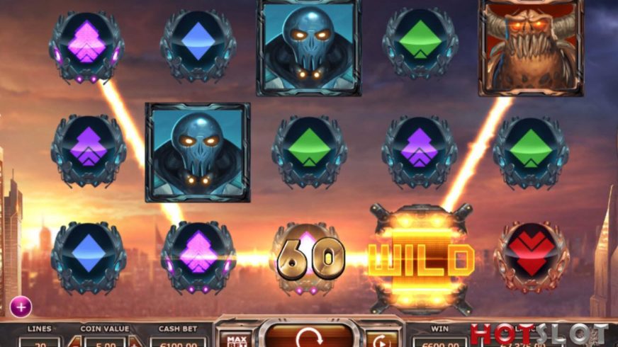 Super Heroes slot screen 3