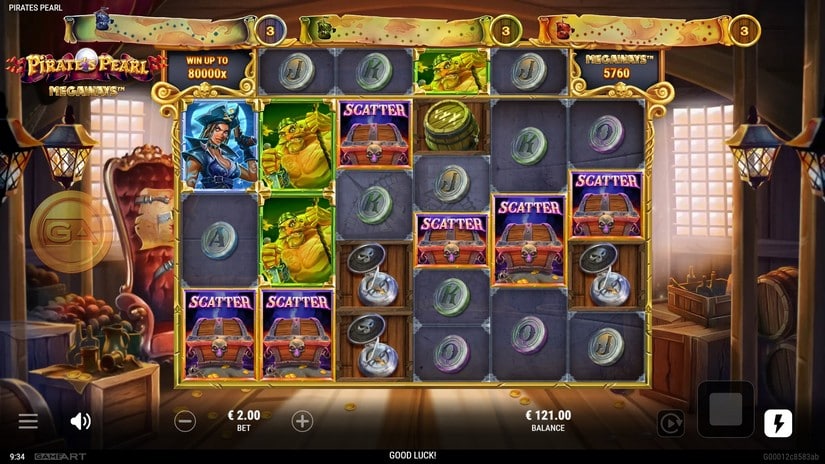 Pirate’s Pearl Megaways slot screen 4