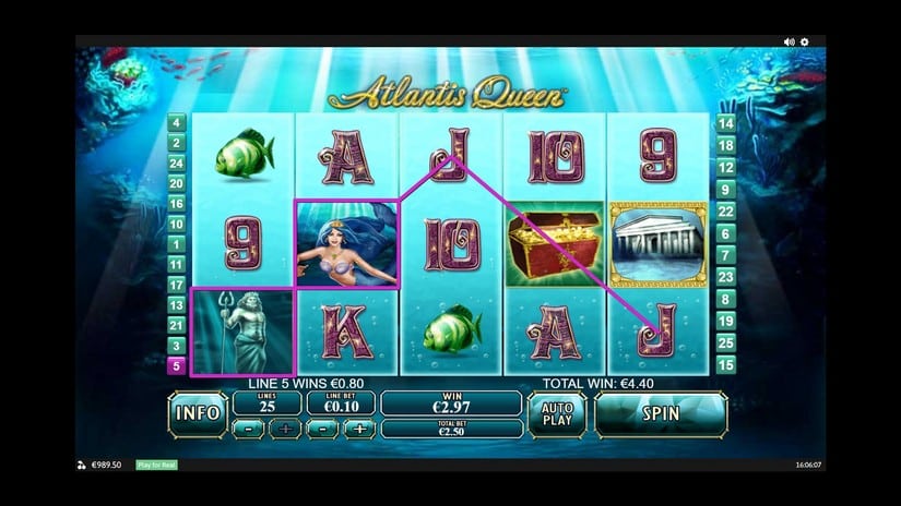 Atlantis Queen slot screen 3