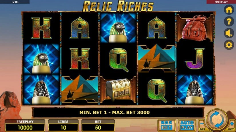 Relic Riches slot screen 1