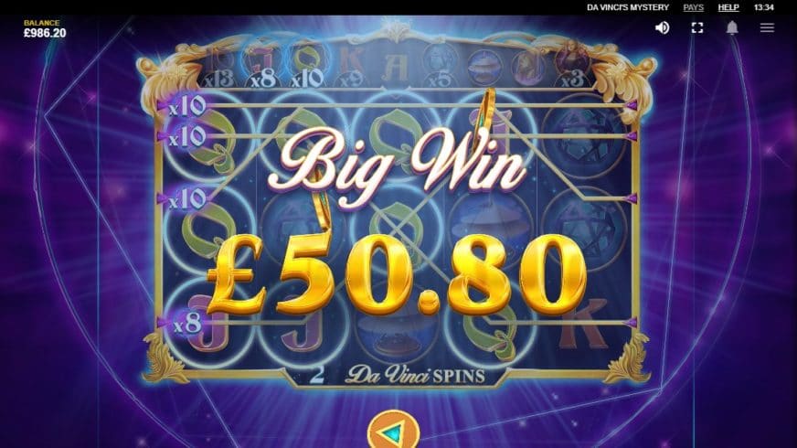 Da Vinci’s Mystery slot screen 6