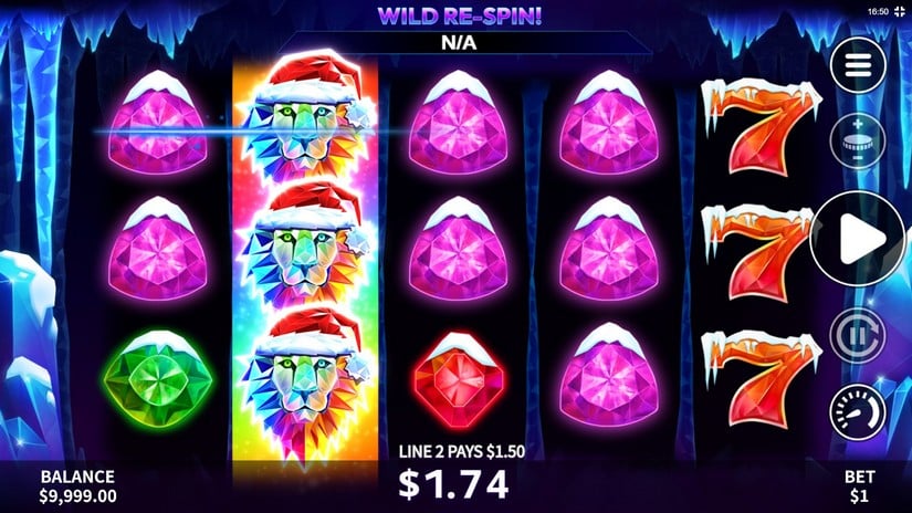 Super Lion Xmas slot screen 2