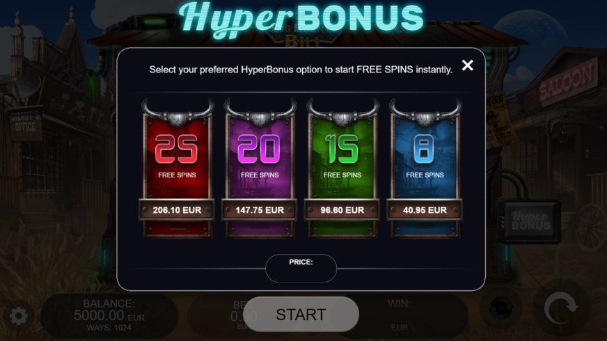 Big Bounty Bill slot screen 2