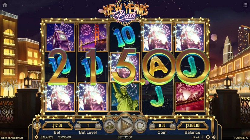New Year’ Bash slot screen 3