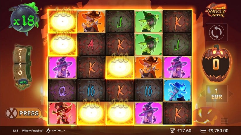 WitchyPoppins slot screen 4