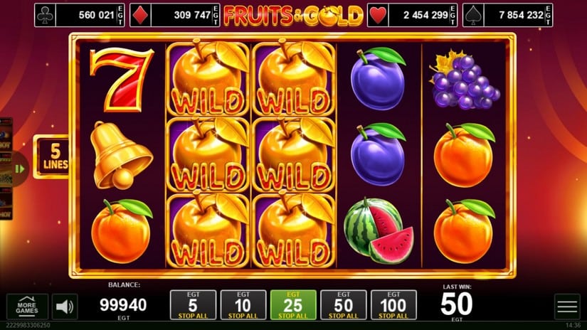 Fruits & Gold slot screen 3