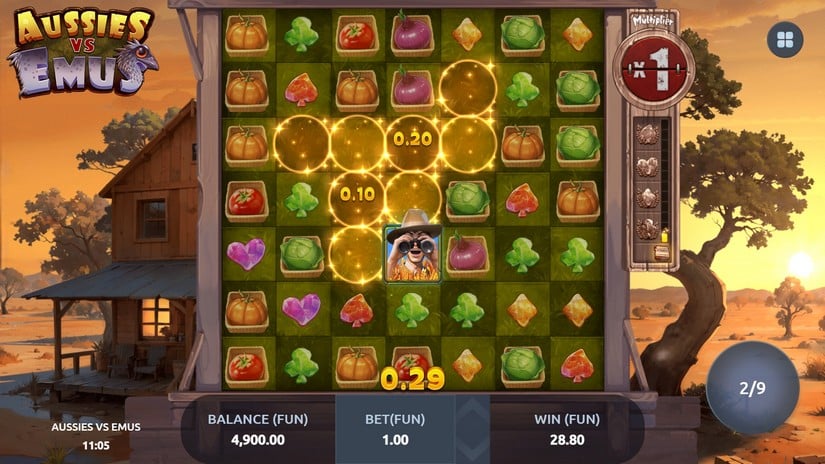 Aussies vs Emus slot screen 5