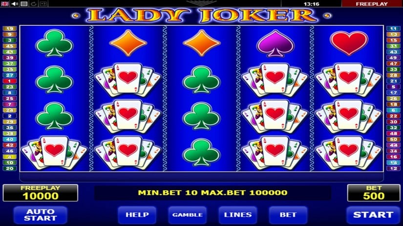 Lady Joker slot screen 1