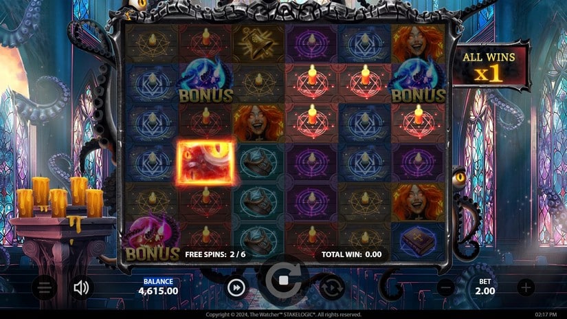 The Watcher slot screen 5