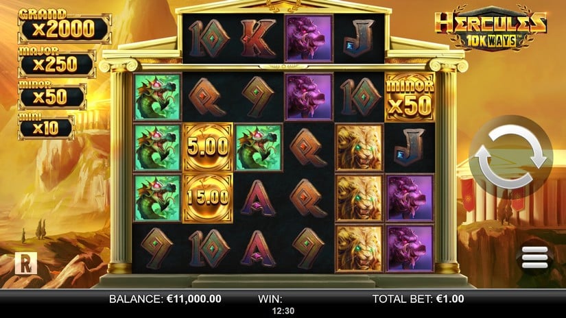 Hercules 10k Ways slot screen 1