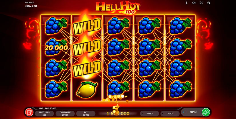 Hell Hot 100 slot screen 4