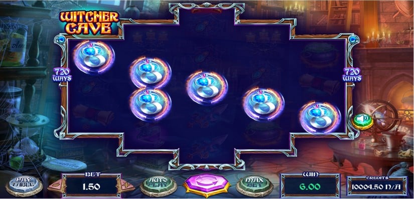 Witcher Cave slot screen 2