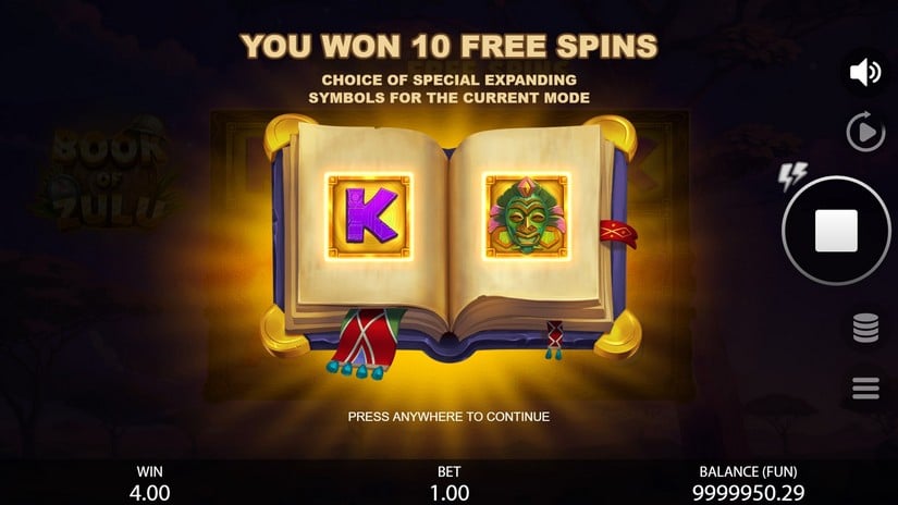 Book of Zulu slot screen 2