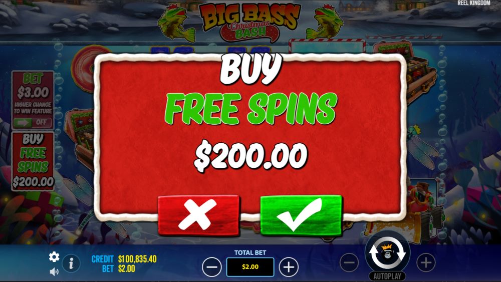 Big Bass Christmas Bash bonus buy
