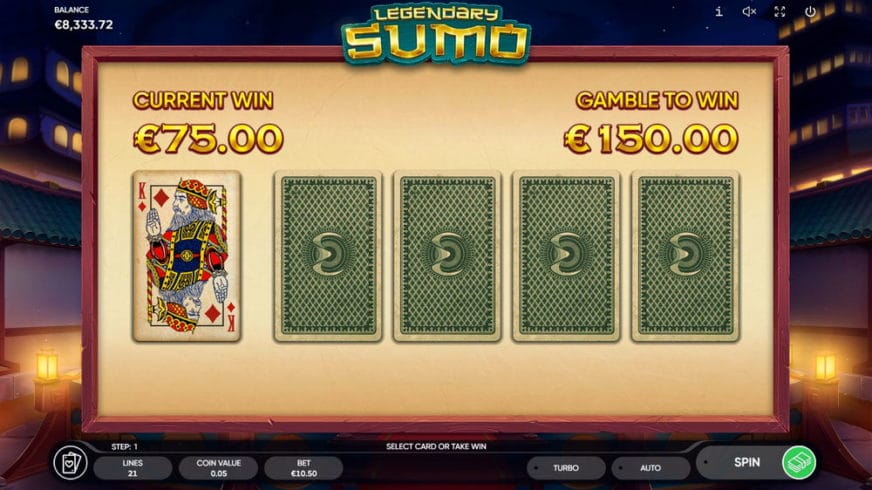 Legendary Sumo slot screen 2