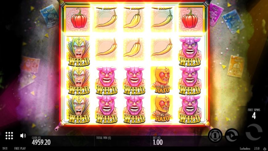 Luchadora slot screen 4