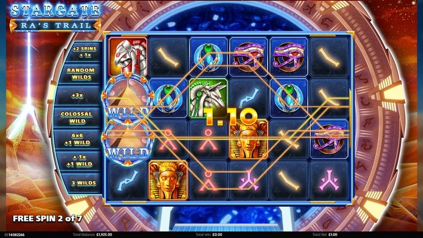 Stargate Ra’s Trail slot screen 3