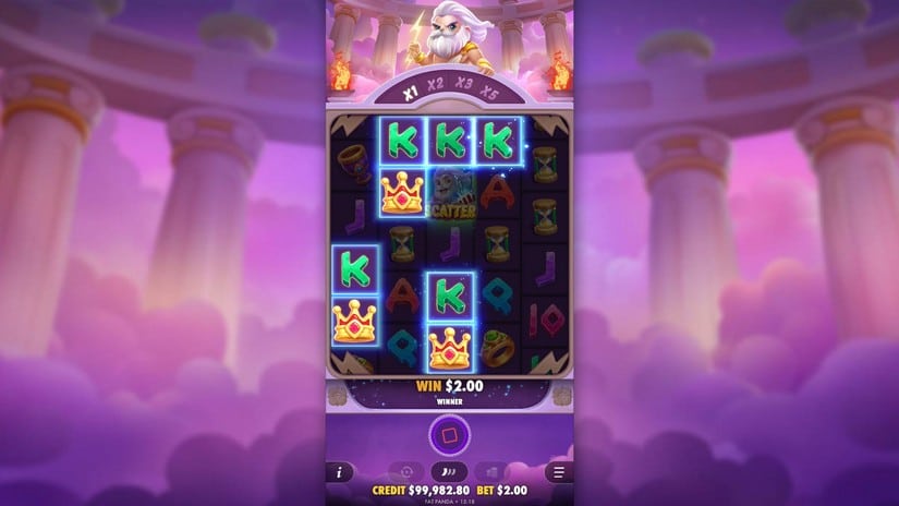 Olympus Wins slot screen 3