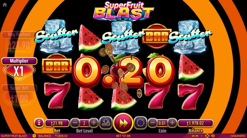 Super Fruit Blast slot screen 2