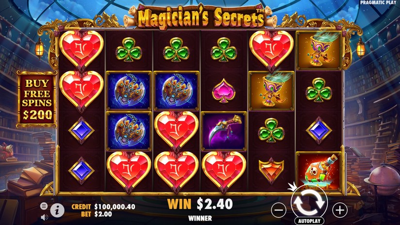 Magician’s Secrets slot screen 2