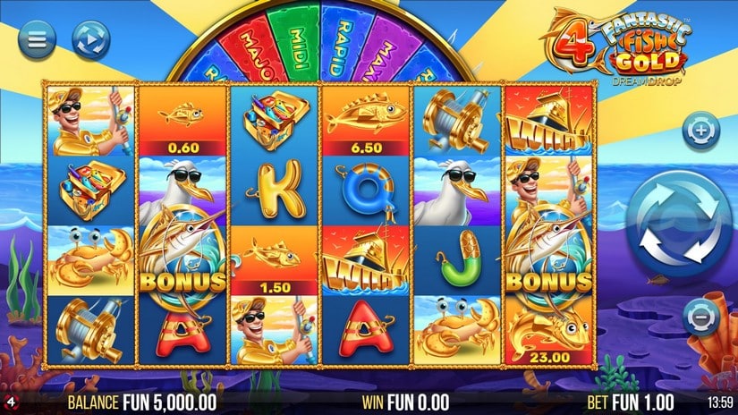 4 Fantastic Fish Gold Dream Drop slot screen 1