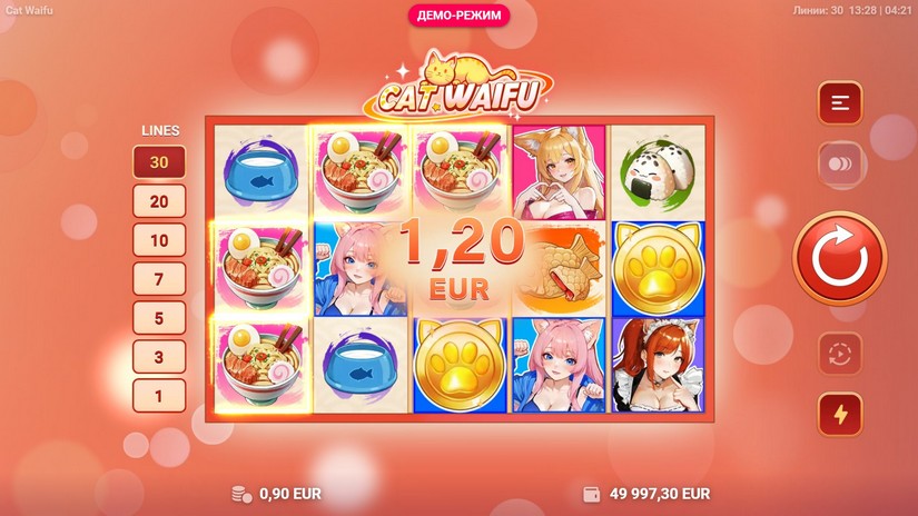 Cat Waifu slot screen 2