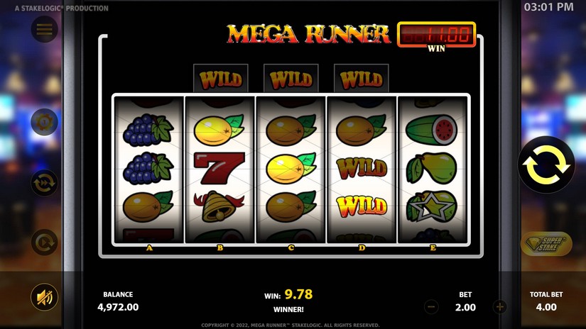 Mega Runner slot screen 4