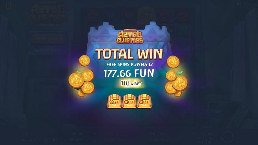 Aztec Clusters slot screen 6