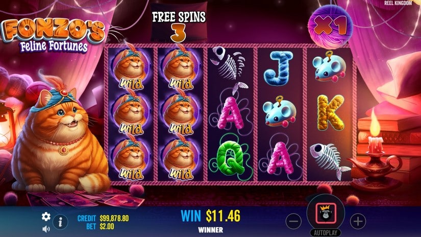 Fonzo’s Feline Fortune’s slot screen 6