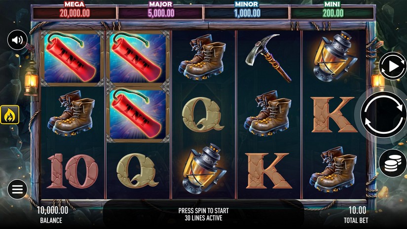 Max Miner slot screen 1