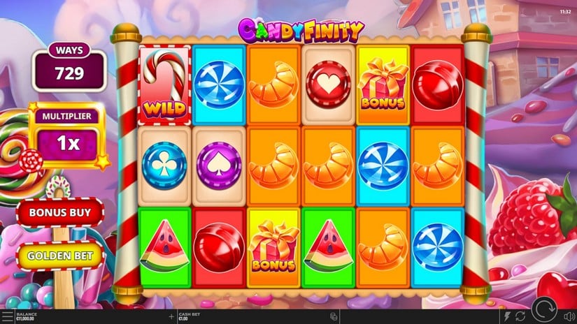 Candyfinity slot screen 1