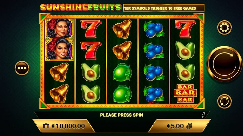 Sunshine Fruits slot screen 1
