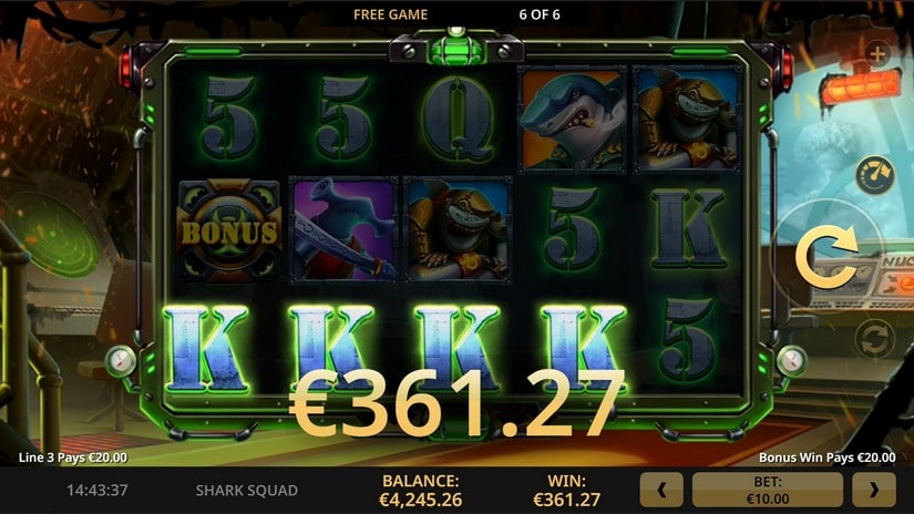 Shark Squad slot screen 5