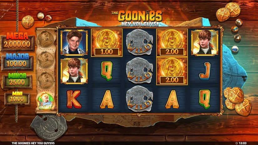 The Goonies Hey You Guys slot screen 1