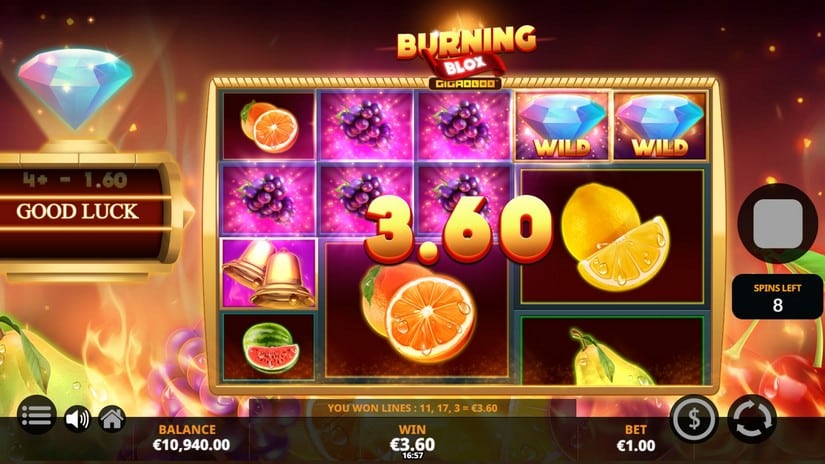 Burning Blox Gigablox slot screen 4