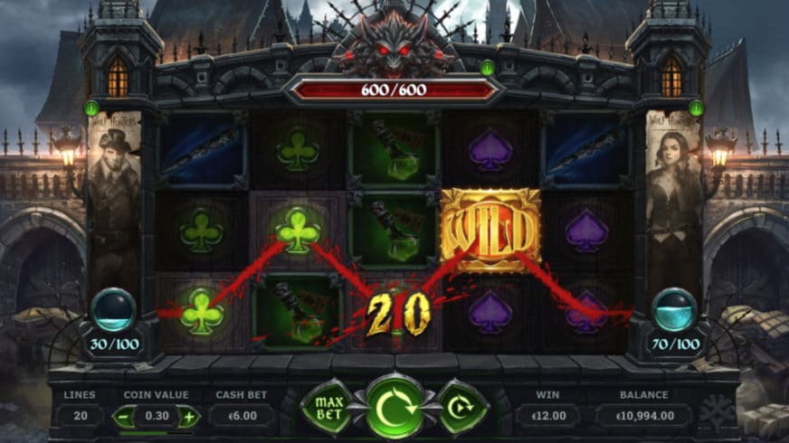 Wolf Hunters slot screen 3