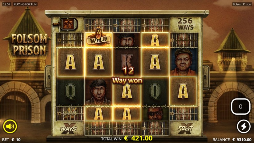 Folsom Prison slot screen 5